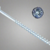 Tornillo vulcanita CRS punta fina zincado brillante - Tamaño: 8 x 2 1/2"