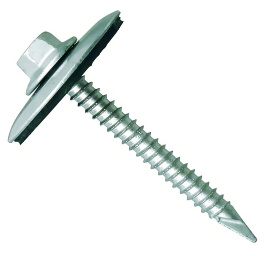 Tornillo hexagonal punta espada para policarbonato c/g ancha 12 x 1 1/2" 100 unidades