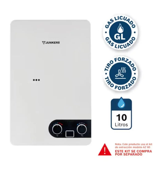 Junkers Calefont 10 litros Gas licuado Tiro forzado - HydroWind Easy