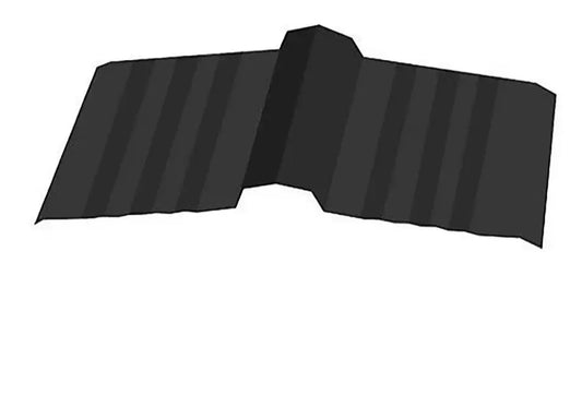 Caballete recto teja curva negro 0,4x400x3000mm
