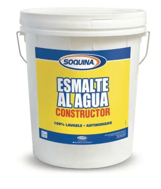 Esmalte al agua Constructor satín blanco 4 gal