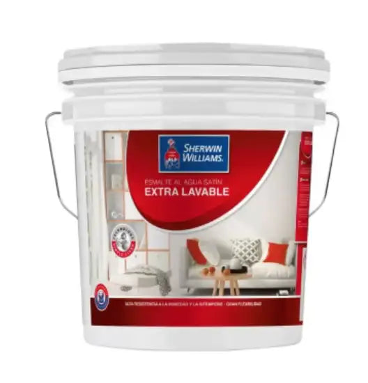 Esmalte al agua extra lavable blanco 4 gal