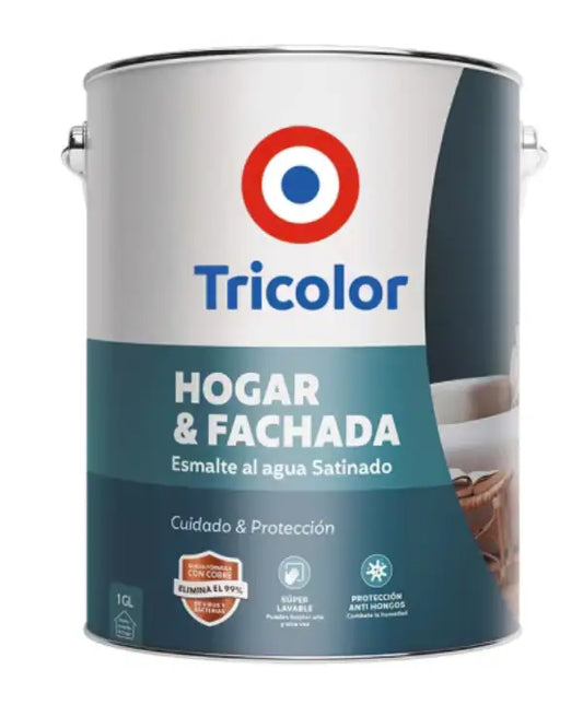 Esmalte al agua hogar y fachada satín blanco perfecto 1 gal