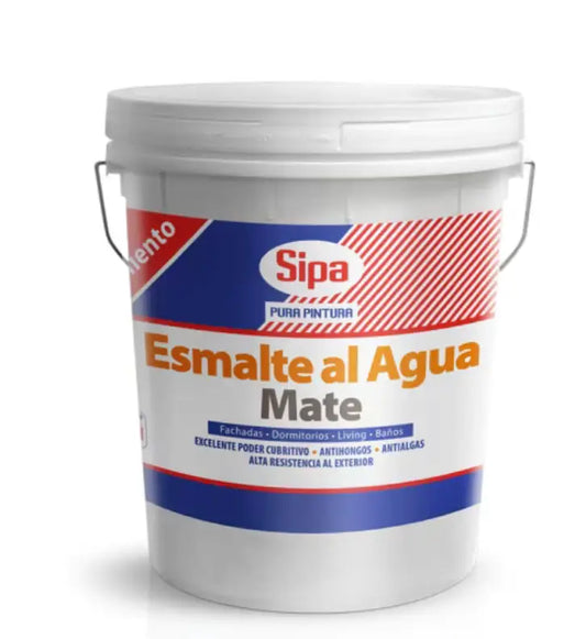 Esmalte al agua mate blanco 4 gal