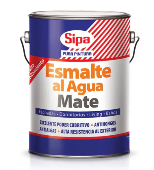 Esmalte al agua mate blanco 1 gal