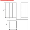 Cabina de ducha cuadrada cromo 90 cm 4 mm