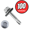 Tornillo hexagonal punta broca c/g 12x1" 100 unidades