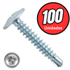 Tornillo cabeza lenteja punta broca  8x1" 100 unidades