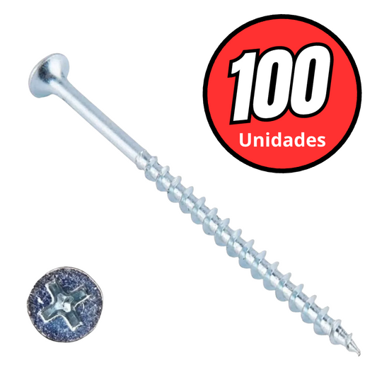 Tornillo CRS punta fina  8x2 1/2" 100 unidades