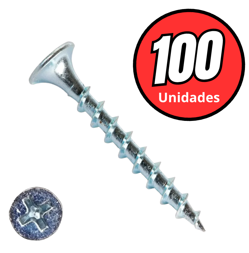 Tornillo CRS punta fina  6x1 1/4" 100 unidades