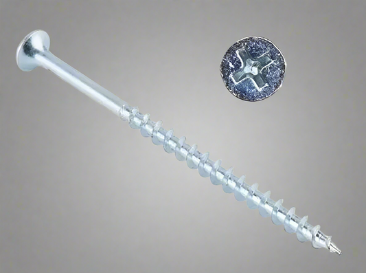 Tornillo vulcanita CRS punta fina zincado brillante - Tamaño: 8 x 2 1/2"