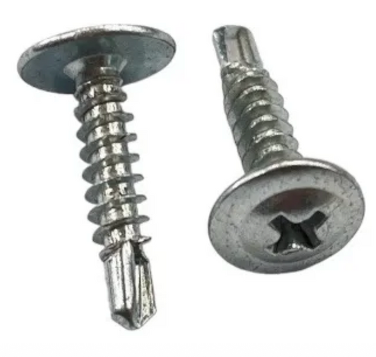 Tornillo cabeza de lenteja punta broca zincado brillante - Tamaño: 8 x 3/4"