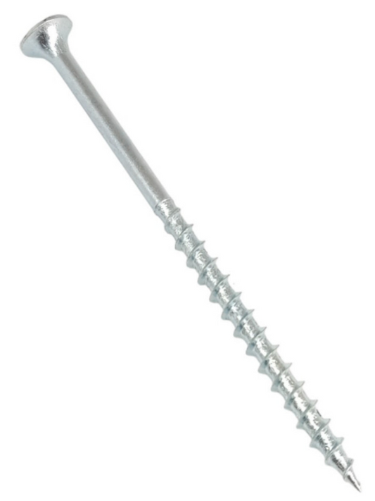 Tornillo vulcanita CRS punta fina zincado brillante - Tamaño: 8 x 3"