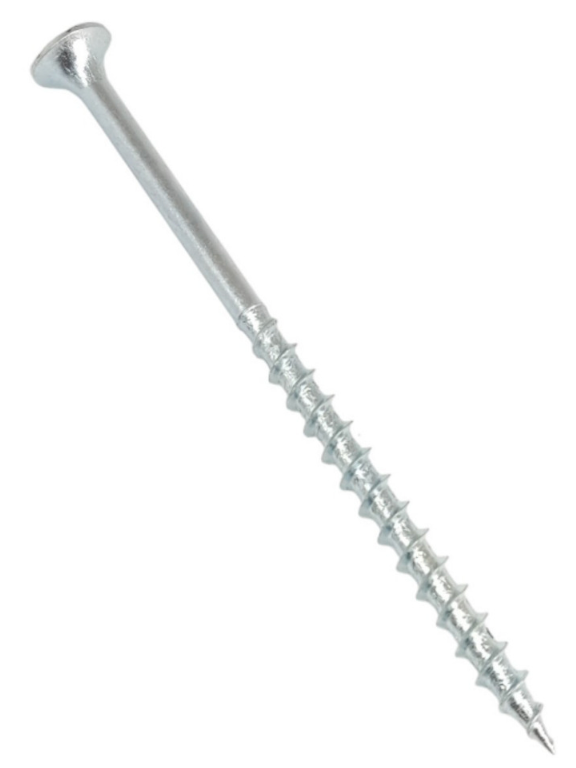 Tornillo vulcanita CRS punta fina zincado brillante - Tamaño: 8 x 3"