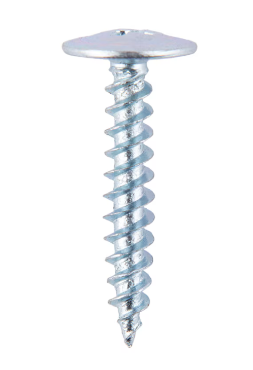 Tornillo cabeza de lenteja punta fina zincado brillante - Tamaño: 8 x 1/2"
