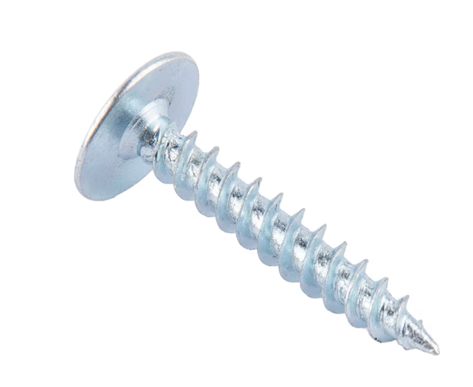Tornillo cabeza de lenteja punta fina zincado brillante - Tamaño: 8 x 1/2"