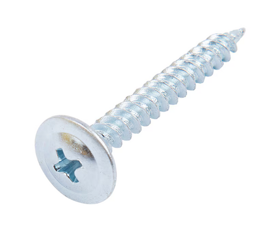 "Tornillo cabeza de lenteja punta fina zincado brillante - Tamaño: 8 x 1 1/4"