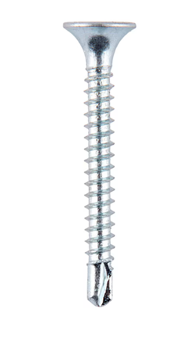 Tornillo vulcanita punta broca zincado brillante - Tamaño: 6 x 1 5/8