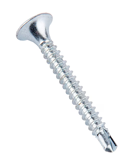 Tornillo vulcanita punta broca zincado brillante - Tamaño: 6 x 1 1/4"