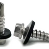 Tornillo hexagonal punta broca con golilla zincado brillante - Tamaño: 10-12 x 1/2"