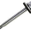 Tornillo hexagonal punta broca con golilla zincado brillante - Tamaño: 12 x 2"
