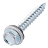 Tornillo hexagonal punta espada con golilla zincado brillante - Tamaño: 10 x 1 1/2"