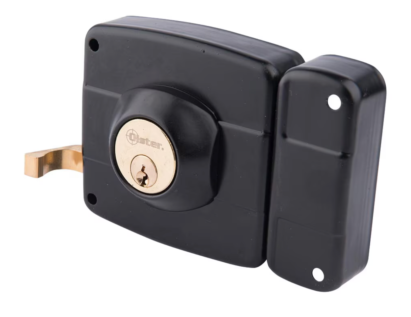 Cerradura sobreponer reja negro 111 con caja