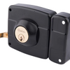 Cerradura sobreponer reja negro 111 con caja