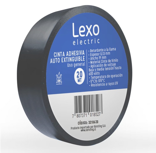 Cinta Electrica aislante PVC negra 3/4x20mt