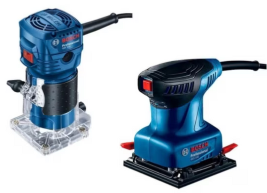 Combo fresadora gkf 550 + lijadora gss 140