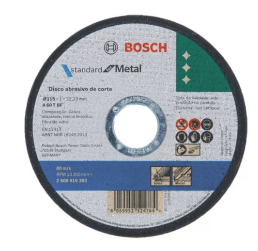 Disco corte 4 1/2" 1mm