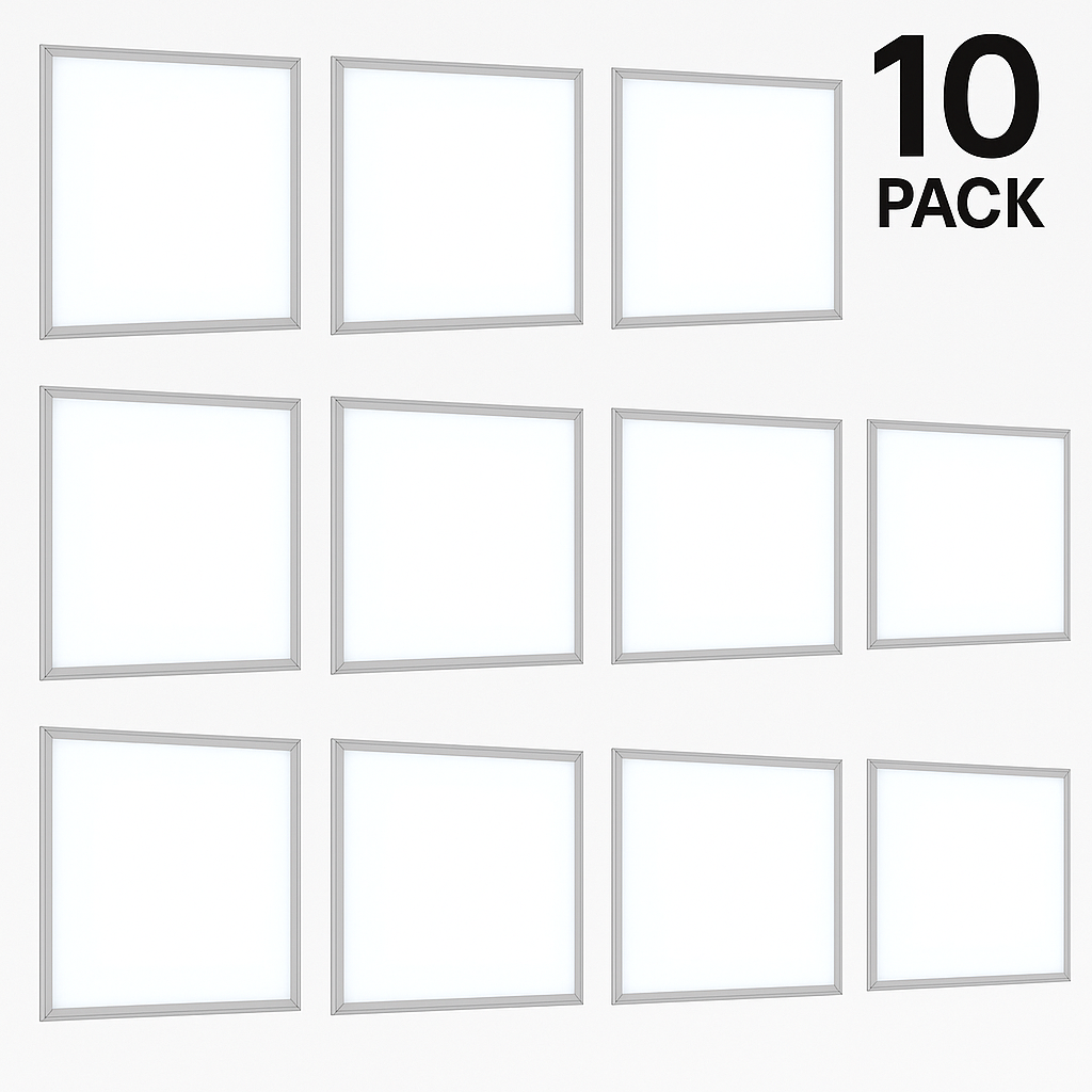 Pack 10 Panel Led Embutido 60x60 48w Luz Fría Seri Oficina Color Blanco