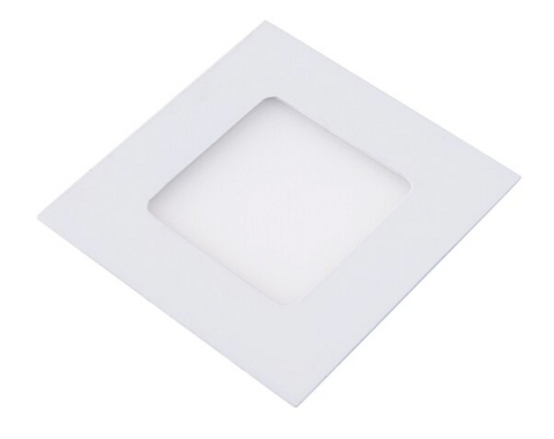 Panel led embutido cuadrado blanco luz calida 3w