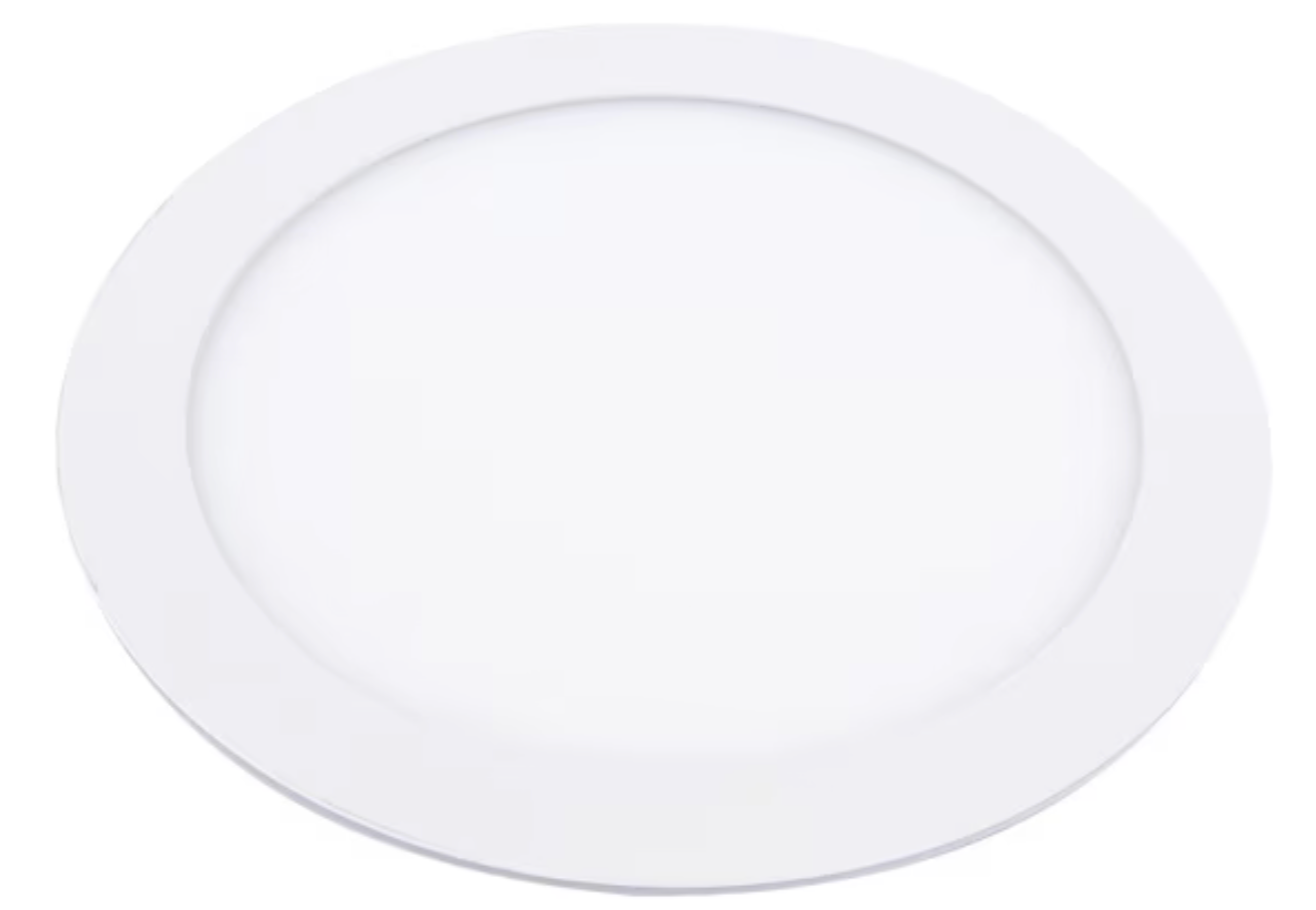 Panel led embutido redondo blanco 225mm luz calida 18w