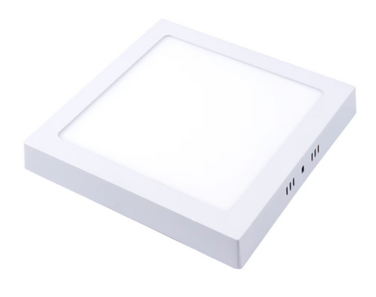 Panel led sobrepuesto cuadrado blanco luz fria 18w