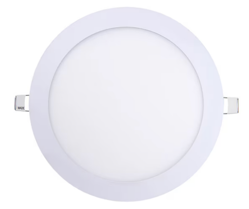 Panel led embutido redondo blanco 225mm luz fria 18w