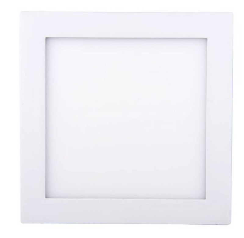 Panel led embutido cuadrado blanco luz fria 12w