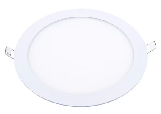 Panel led embutido redondo blanco 225mm luz fria 18w