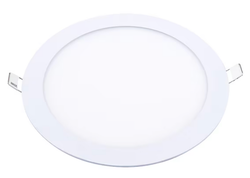 Panel led embutido redondo blanco 225mm luz fria 18w