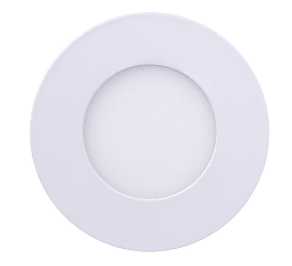 Panel led embutido redondo blanco luz fria 3w