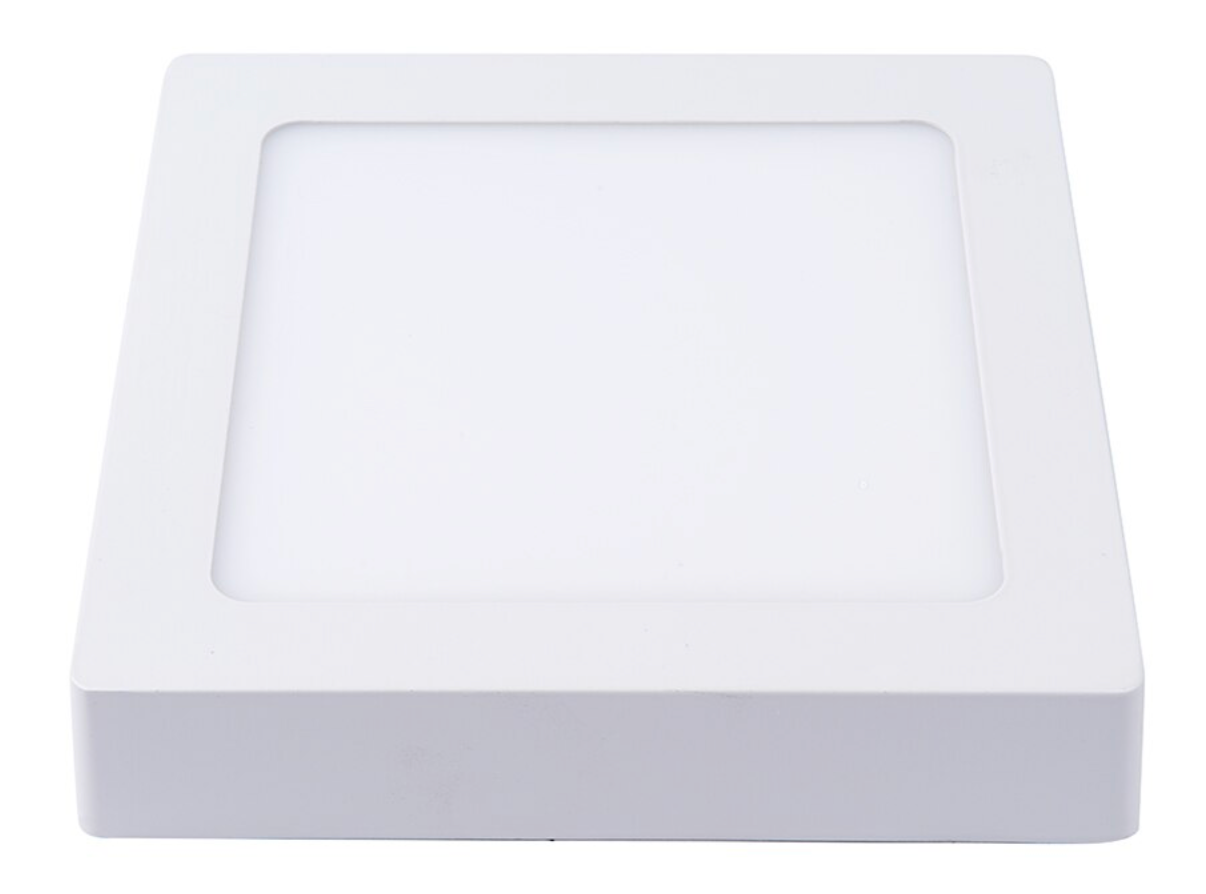 Panel led sobrepuesto cuadrado blanco luz fria 12w