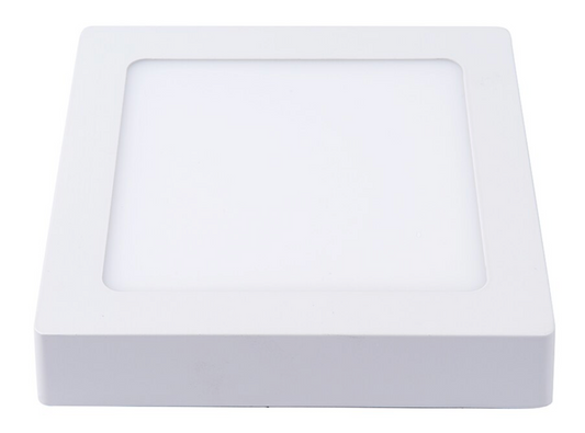 Panel led sobrepuesto cuadrado blanco luz fria 12w