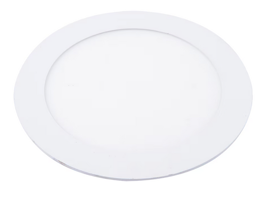 Panel led embutido redondo blanco luz fria 12w