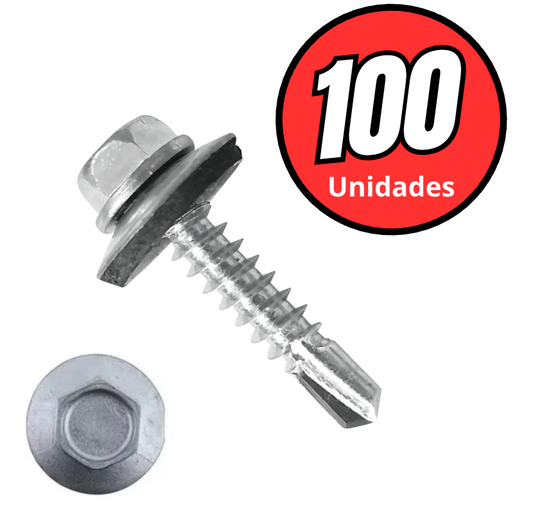 Tornillo autoperforante punta broca hexagonal con golilla 12x1 Ferreconce