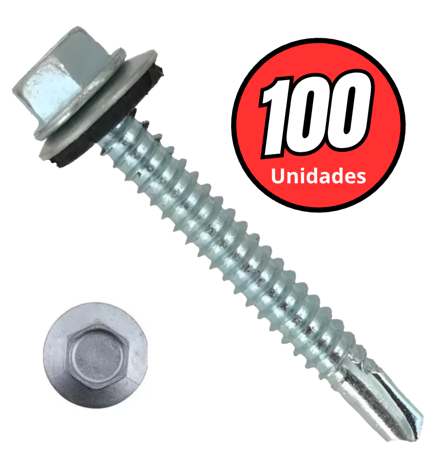 Tornillo autoperforante punta broca hexagonal con golilla 12x2 Ferreconce